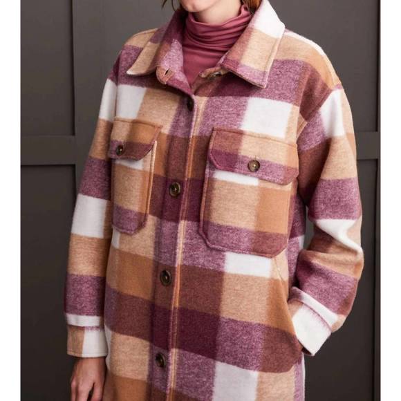 NEW TRIBAL long knit shacket in deep rose - Picture 4 of 4